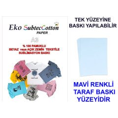 Eko.SubtecCotton Transfer Baskı Kağıdı (10 adet A3)