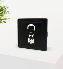Kişiye Özel Godfather Baba Tasarımlı Siyah Metal Sigara Tabakası-12