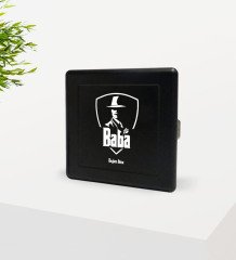 Kişiye Özel Godfather Baba Tasarımlı Siyah Metal Sigara Tabakası-15