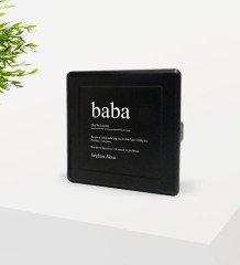 Kişiye Özel Baba Tasarımlı Siyah Metal Sigara Tabakası-1