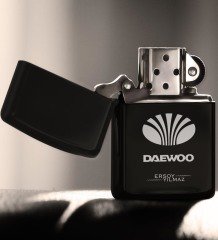Kişiye Özel Daewoo Benzinli Siyah Metal Çakmak