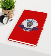 Kişiye Özel Komiser Temalı Kırmızı Defter - 1