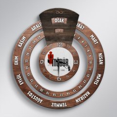 Kişiye Özel Mesleki Müdür Sonsuz Maya Takvimi Ahşap Duvar Saati