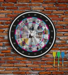 Kişiye Özel Kolaj Tasarımlı Eğlenceli 40cm Dart Oyun Seti