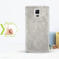 Kişiye Özel Samsung Galaxy Note 4 İnce Şeffaf Silikon Telefon Kapağı (Mermer Temalı-4)