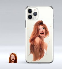Kişiye Özel Kadın Animasyon Karikatürlü iPhone 11 Pro İnce Şeffaf Silikon Telefon Kapağı-9