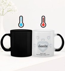 Kişiye Özel Sevgili İsim Anlamı Sihirli Cam Kupa Bardak - 3