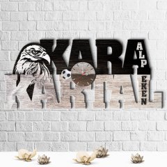 Kişiye Özel Siyah Beyaz Tasarımlı Ahşap Duvar Saati - 4