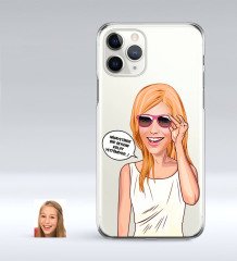 Kişiye Özel Bayan Kolay Yetişmiyor Karikatürlü iPhone 11 Pro İnce Şeffaf Silikon Telefon Kapağı-4