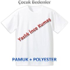 Sublimasyon Pamuk+Polyester Tişört (Çocuk)