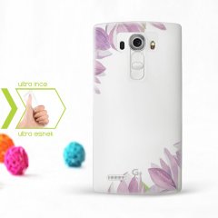 Kişiye Özel LG G4 İnce Şeffaf Silikon Telefon Kapağı (Çiçek Temalı-3)