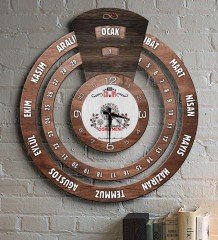 Kişiye Özel Yılın En İyi Matematik Öğretmeni Sonsuz Maya Takvimi Duvar Saati