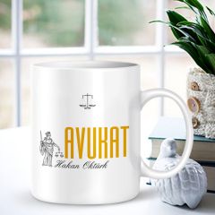 Kişiye Özel Mesleki Avukat Beyaz Kupa Bardak - 002