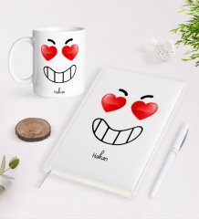 BK Gift Kişiye Özel Sevgililer Günü 2023 Ajanda Kalem ve Kupa Seti-101