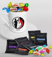 Kişiye Özel Avukat Türk Kahvesi Fincanı Selamlique Karışık Türk Kahvesi ve Haribo Şeker Hediye Seti-14
