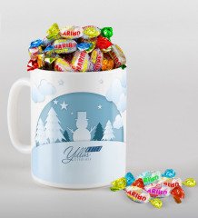 Kişiye Özel Yılbaşı Mutlu Yıllar Beyaz Kupa ve Haribo Şeker Hediye Seti-22