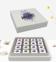 Kişiye Özel Kutuda İyi ki Doğdun Tasarımlı 32'lı Madlen Çikolata Hediye Seti-2