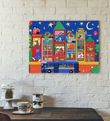 BK Gift Modern Soyut Tasarımlı Kanvas Tablo 30x50cm-25