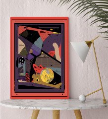 BK Gift Modern Soyut Tasarımlı Kanvas Tablo 30x50cm-12