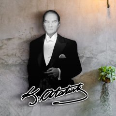 Atatürk Tasarımlı İmzalı Ahşap Duvar Tablosu (Model 3)