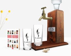 Kişiye Özel Renkli Baskılı Atatürk Temalı İkili Rakı Bardağı Ahşap Rakı Standı ve Cep Kitabı Hediye Seti-22