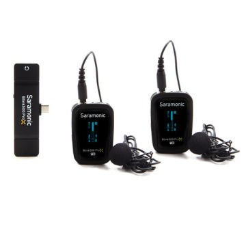 Saramonic Blink 500 ProX B6 USB-C  2,4 GHz İki Konuşmacılı Kablosuz Yaka Mikrofonu